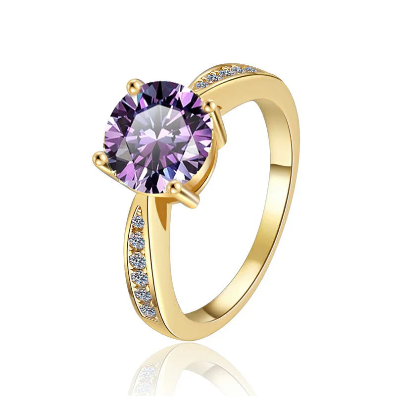 Fine Jewelry Selling Hot 2 Carat Diamond 18K Gold Plated VVs1 Moissanite Wedding Ring S925 Sterling Silver Ladies  Women