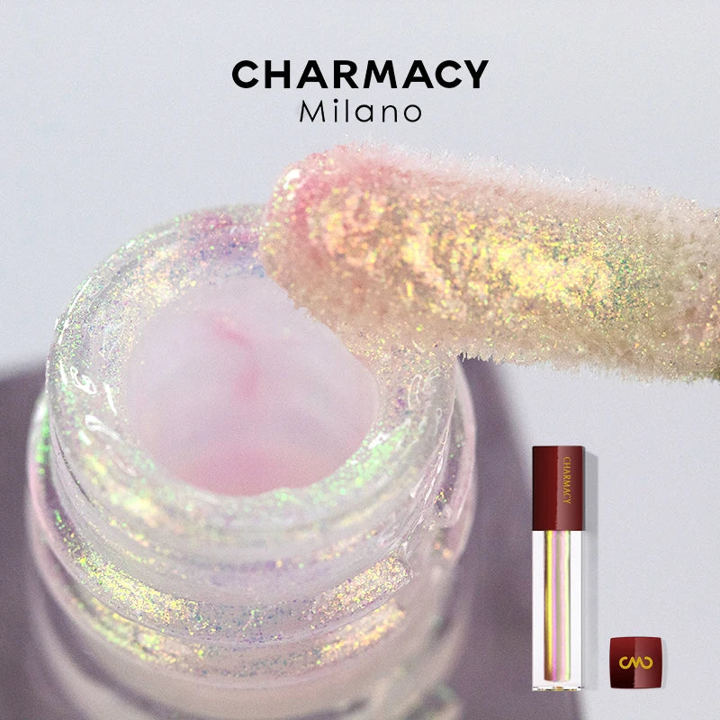 CHARMACY Diamond Lipgloss 3 Colors Chameleon Duochrome Shiny Lip Gloss with Sparkles Moisturizing Liquid Lipstick Beauty Makeup