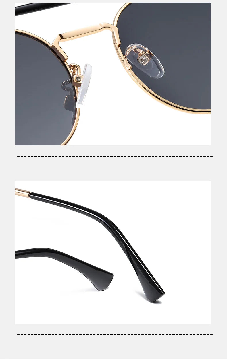 BARCUR Vintage Retro Round Polarized Steampunk Sunglasses Men Sun Glasses For Women Style UV400 Protection