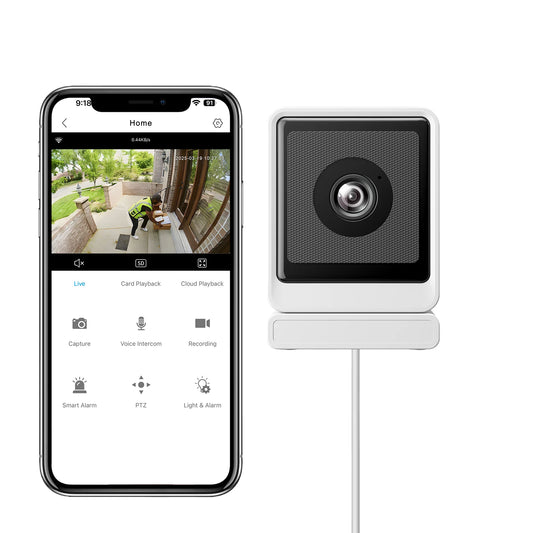 3MP 2.4GHz 5 2K Window Security Cameras With AI Recognition Color Night Vision 24/7 Recording Localcloud Storage