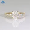 HPHT/CVD 1CT Solitaire Oval Diamond Engagement Ring with IGI Certificate 14K 18K Gold Marriage Ring Lab Diamond