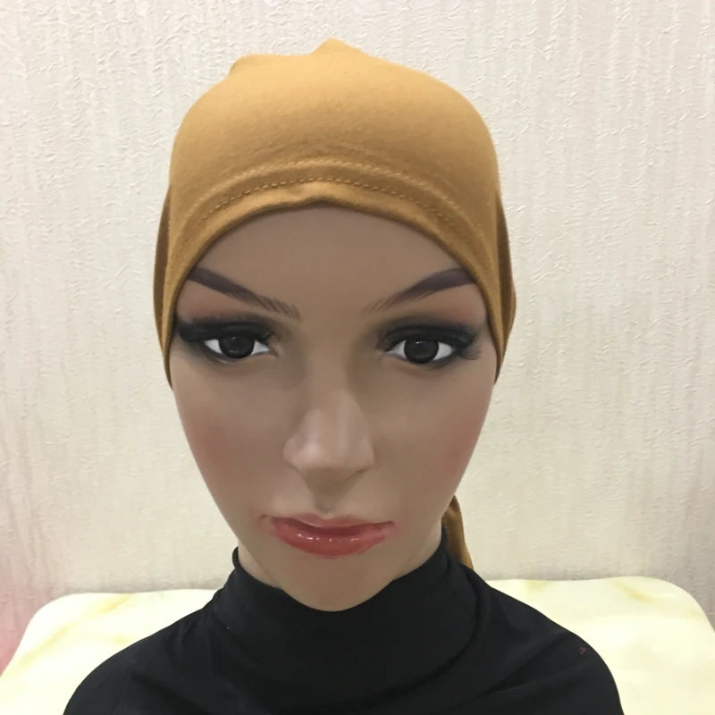 Soft Inner Muslim Women Hijab Cap Islamic Head Wear Hat Underscarf Cotton Hats Bonnet Turkish Scarves Arab Headdress India Caps