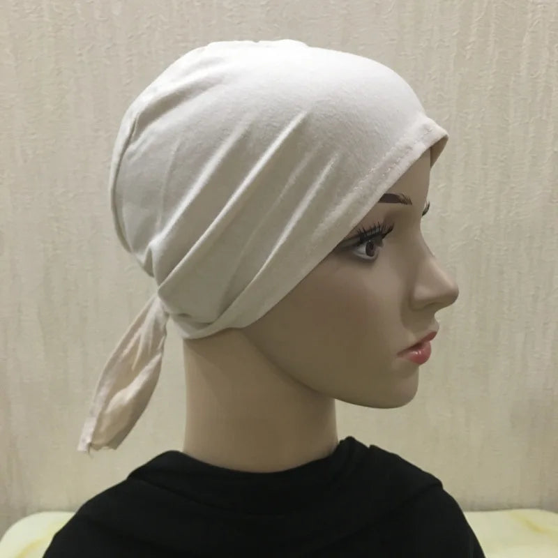 Soft Inner Muslim Women Hijab Cap Islamic Head Wear Hat Underscarf Cotton Hats Bonnet Turkish Scarves Arab Headdress India Caps