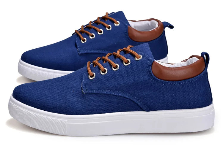 Italian Canvas Shoes For Men Large Size 47 48 Vulcanized Sneakers Slip On Men's Plimsoll Male Trainers Trend Summer Sports Shoes