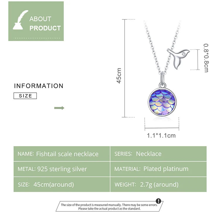 Bamoer 925 Sterling Silver Purple Fish Jewelry Set Happy Tropical Litte Fish Earrings Necklace for Women Fashion Jewelry SCE1028