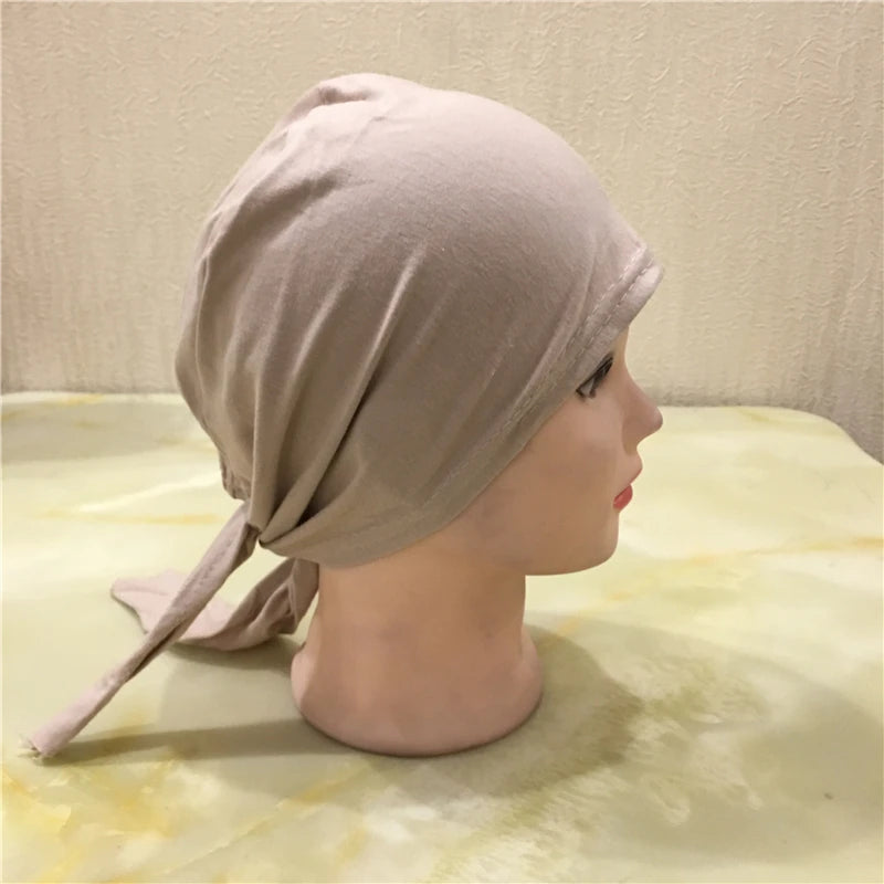 Soft Inner Muslim Women Hijab Cap Islamic Head Wear Hat Underscarf Cotton Hats Bonnet Turkish Scarves Arab Headdress India Caps