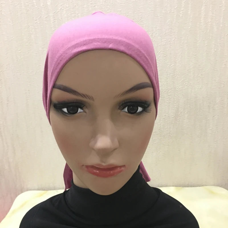 Soft Inner Muslim Women Hijab Cap Islamic Head Wear Hat Underscarf Cotton Hats Bonnet Turkish Scarves Arab Headdress India Caps