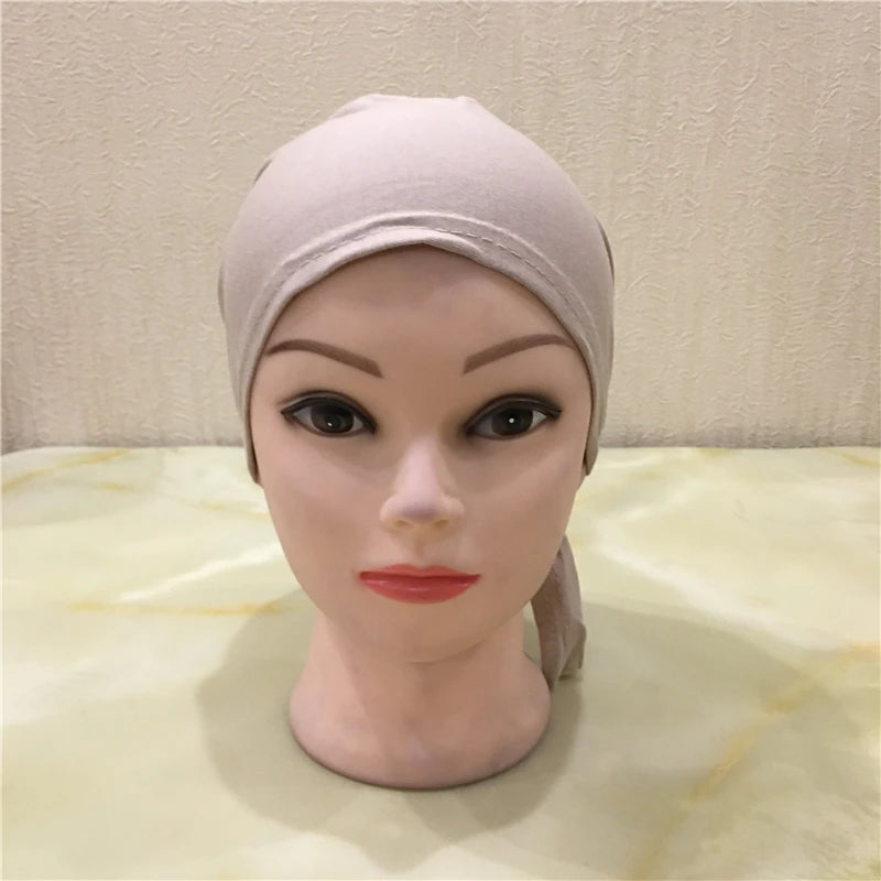 Soft Inner Muslim Women Hijab Cap Islamic Head Wear Hat Underscarf Cotton Hats Bonnet Turkish Scarves Arab Headdress India Caps
