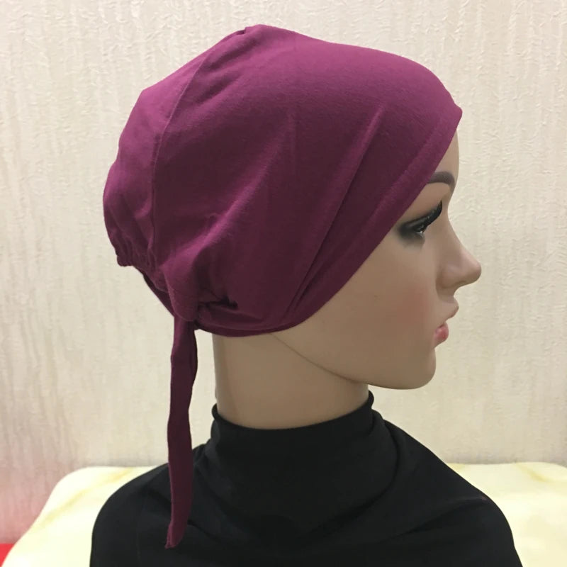 Soft Inner Muslim Women Hijab Cap Islamic Head Wear Hat Underscarf Cotton Hats Bonnet Turkish Scarves Arab Headdress India Caps