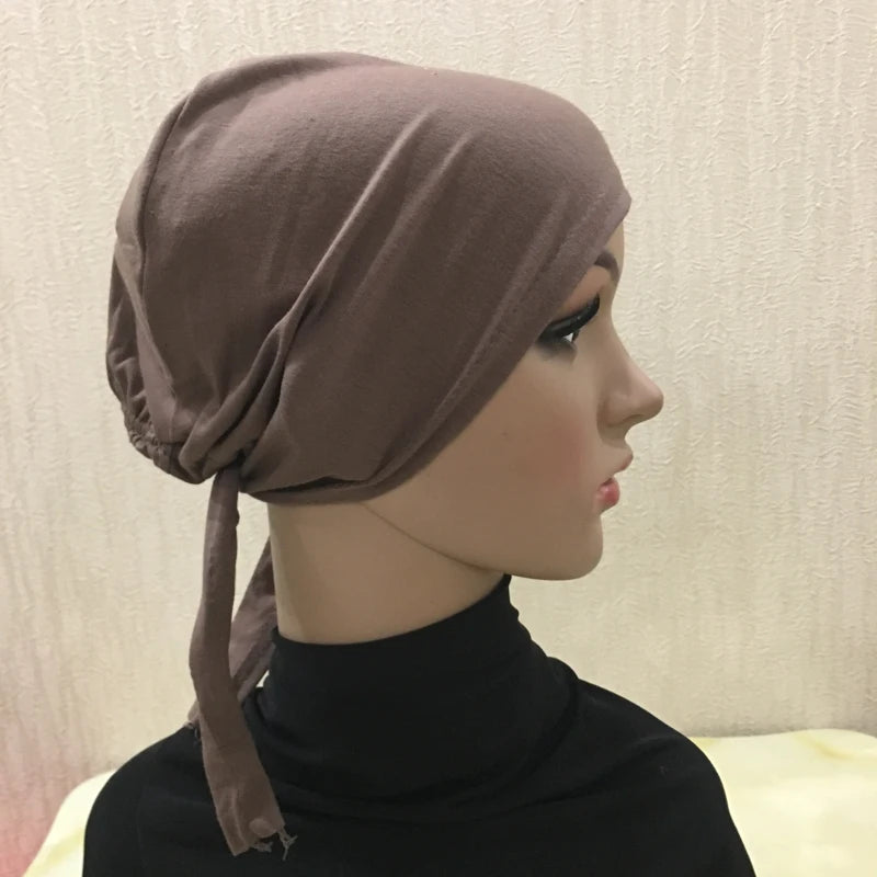 Soft Inner Muslim Women Hijab Cap Islamic Head Wear Hat Underscarf Cotton Hats Bonnet Turkish Scarves Arab Headdress India Caps