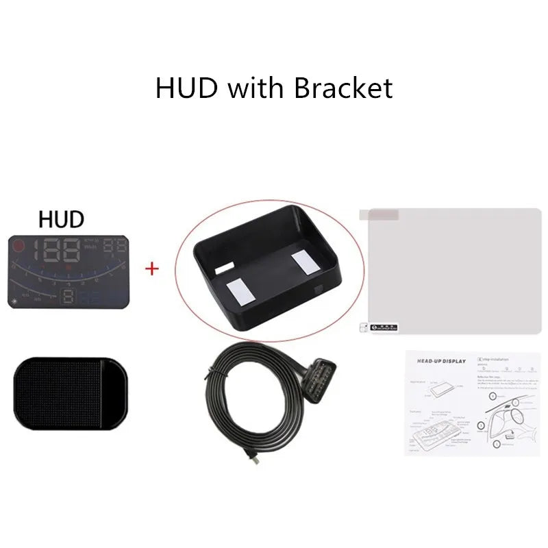 Head-Up Display Vjoycar V41 5.5" MPH/KMH OBDII  – Digital Speedometer, RPM, Water Temp & More