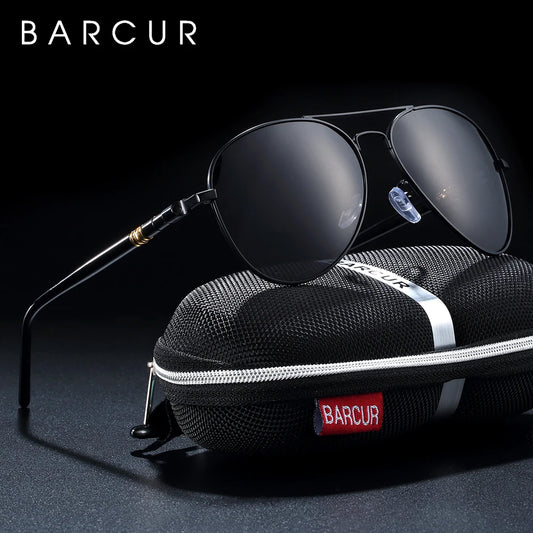 BARCUR Brand Sun glass With Box free Polarized Sunglasses Men Driving Sun Glasses Women Oculos UV 400 Sunglasses