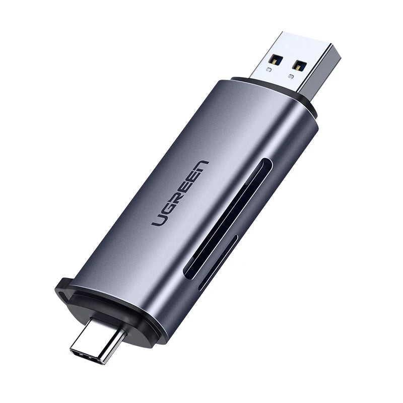 UGREEN Card Reader 4-in-1 USB3.0/USB-C SD Micro SD TF CF MS Compact Flash Card Adapter for Laptop PC Multi OTG Smart Card Reader