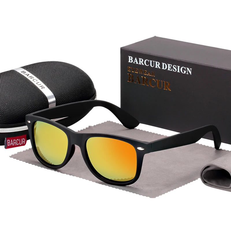 BARCUR Men Sunglasses Vintage Fashion Classic Brand Glasses Retro Glasses  Women Sunglasses Unisex UV400 l