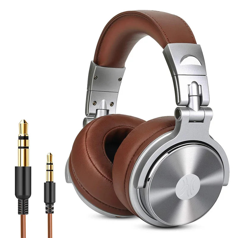 Oneodio Wired Headphones Professional Studio DJ Headphone With Microphone Over Ear Hi-Res Headset Monitoring For Music Phone