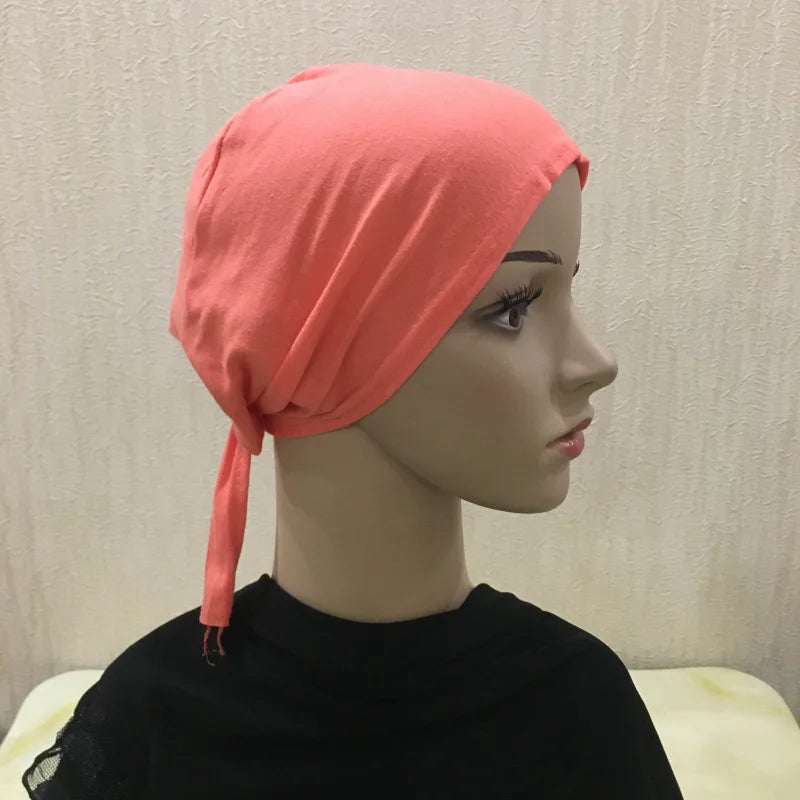 Soft Inner Muslim Women Hijab Cap Islamic Head Wear Hat Underscarf Cotton Hats Bonnet Turkish Scarves Arab Headdress India Caps