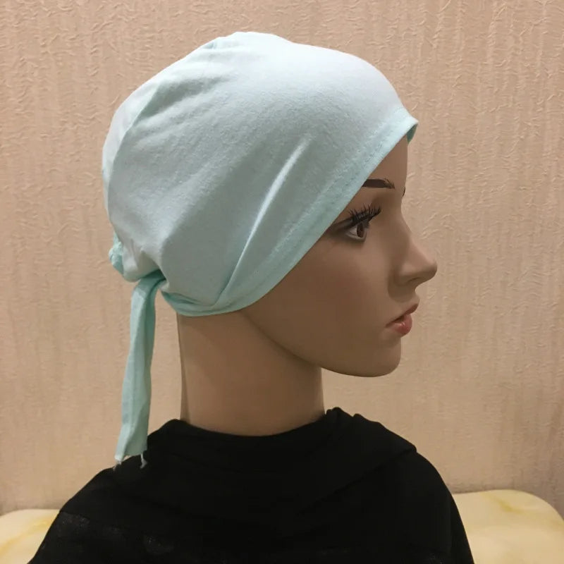 Soft Inner Muslim Women Hijab Cap Islamic Head Wear Hat Underscarf Cotton Hats Bonnet Turkish Scarves Arab Headdress India Caps
