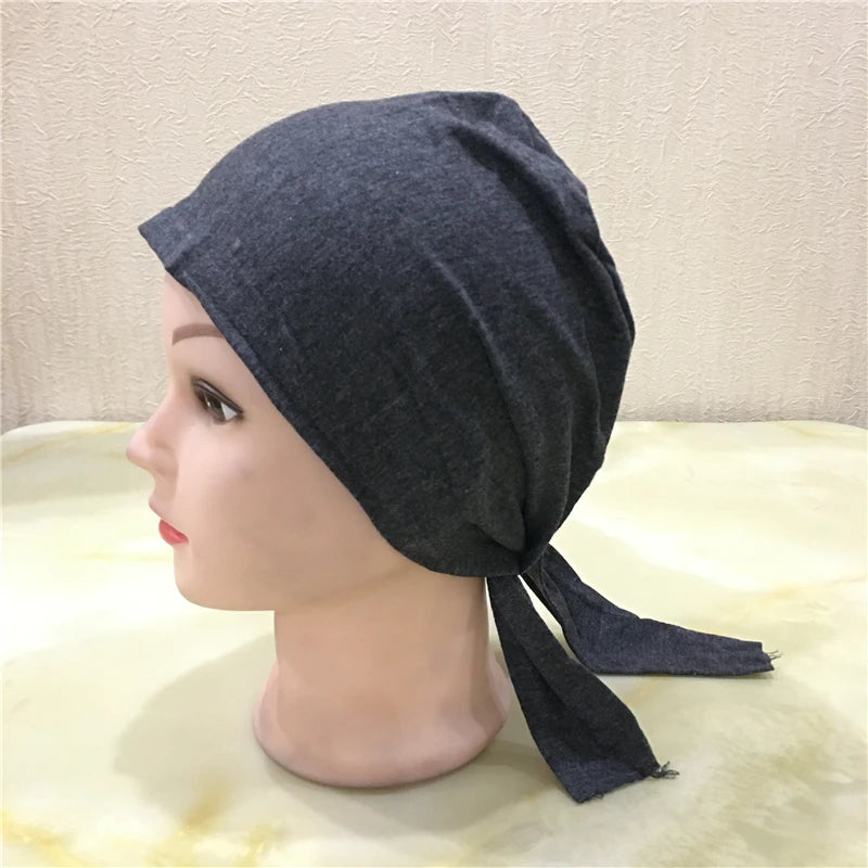 Soft Inner Muslim Women Hijab Cap Islamic Head Wear Hat Underscarf Cotton Hats Bonnet Turkish Scarves Arab Headdress India Caps