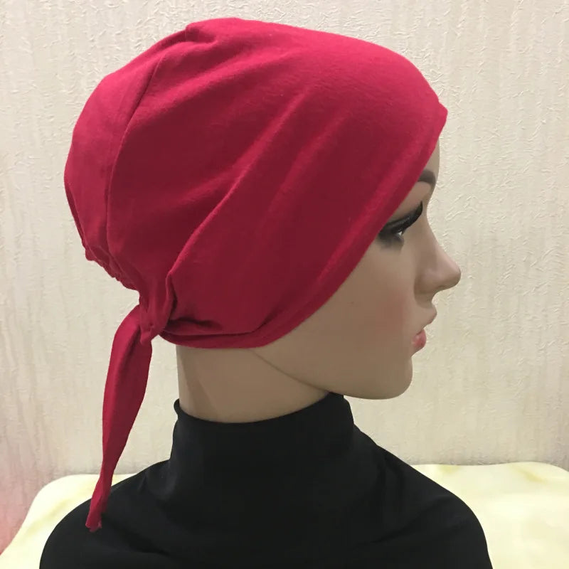 Soft Inner Muslim Women Hijab Cap Islamic Head Wear Hat Underscarf Cotton Hats Bonnet Turkish Scarves Arab Headdress India Caps