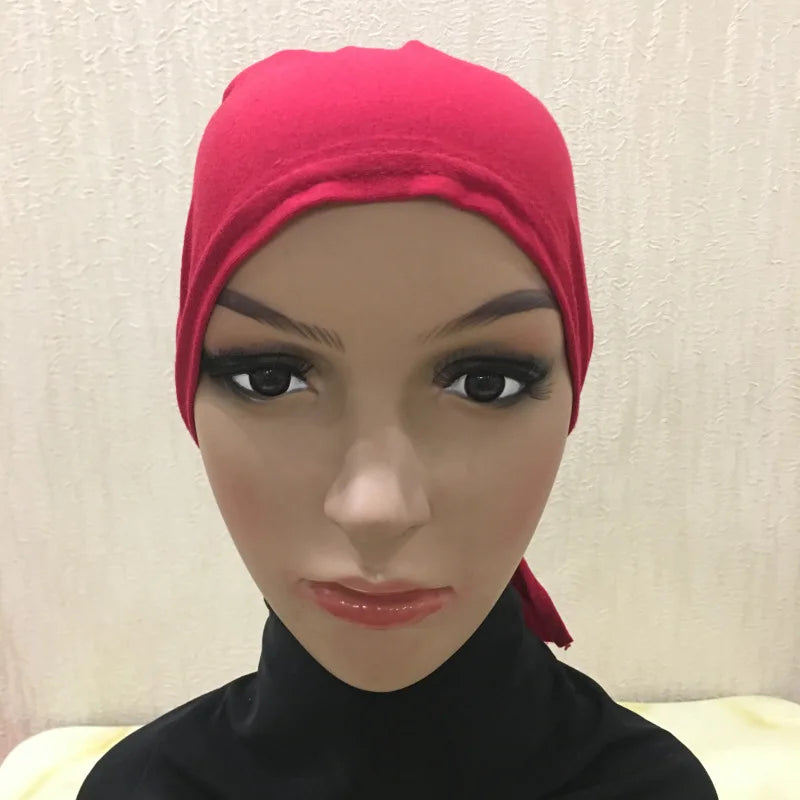 Soft Inner Muslim Women Hijab Cap Islamic Head Wear Hat Underscarf Cotton Hats Bonnet Turkish Scarves Arab Headdress India Caps