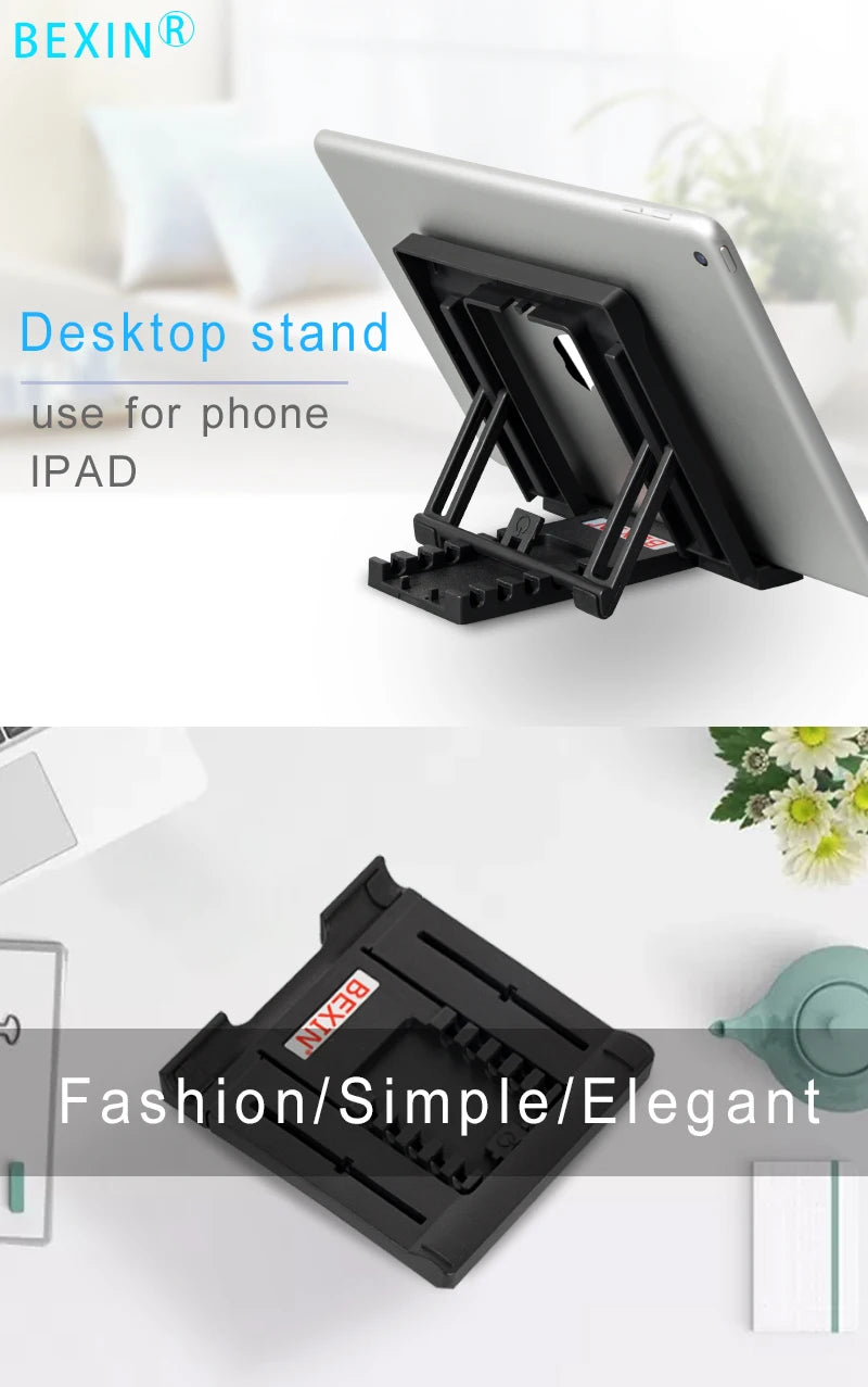 BEXIN uninversal desktop portable support foldable adjustment angle phone stand for mobile phone tablet