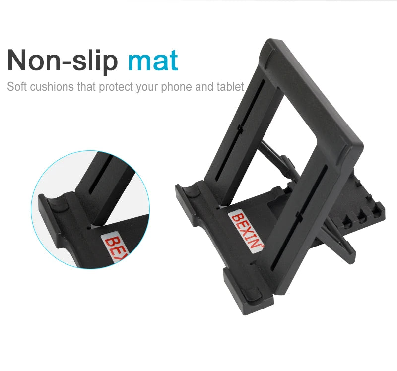 BEXIN uninversal desktop portable support foldable adjustment angle phone stand for mobile phone tablet