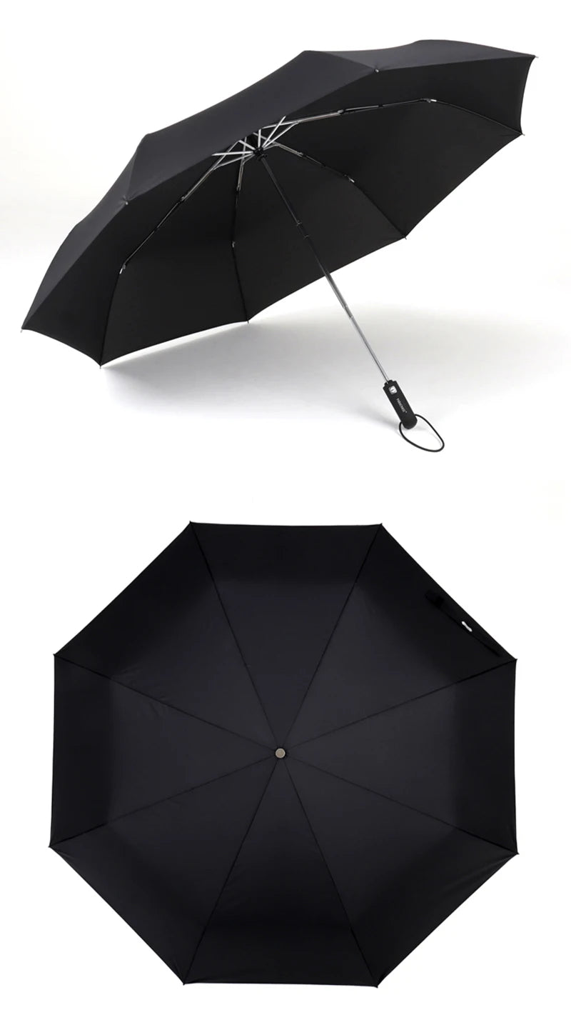 Parachase Large Rain Umbrella Men 120cm Big Folding Automatic Umbrellas Windproof 8K Outdoor Parasol Umbrella Corporation