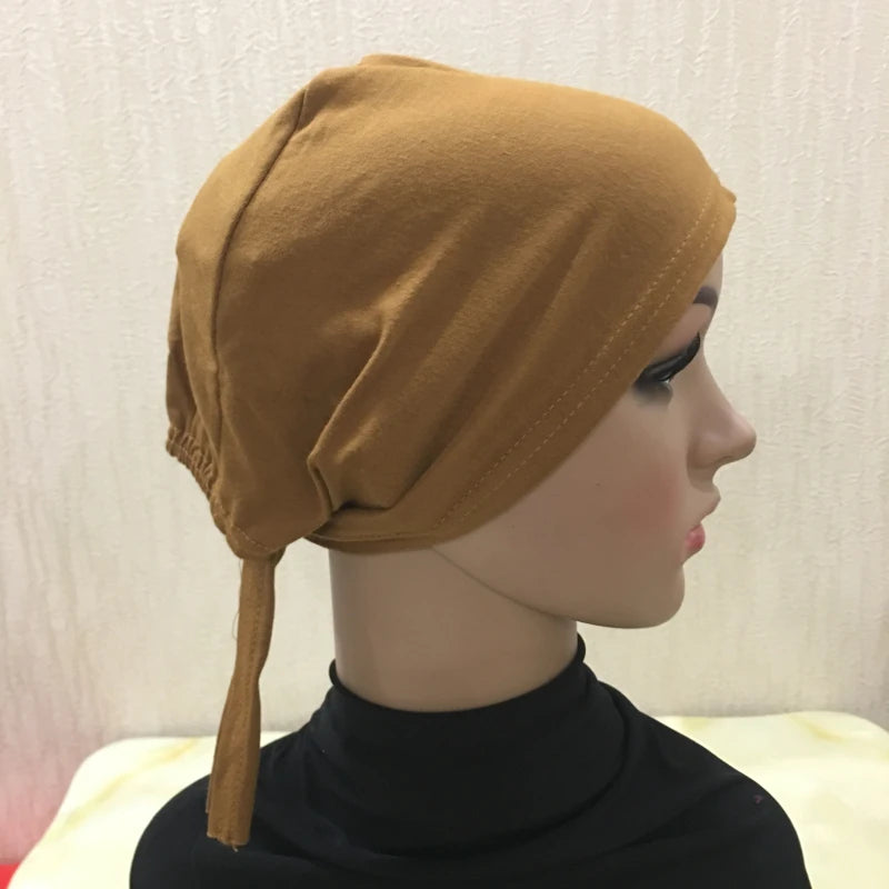 Soft Inner Muslim Women Hijab Cap Islamic Head Wear Hat Underscarf Cotton Hats Bonnet Turkish Scarves Arab Headdress India Caps
