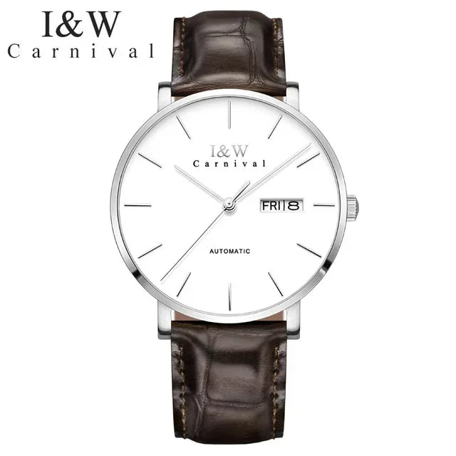Montre Homme Switzerland I&W Luxury Gold Automatic Watch 24 Jewels NH36 Watch Men Calendar Sapphire Mechanical Watches Mens 2020