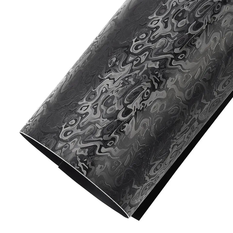Black Cloud Pattern Forged Carbon Car Vinyl Wrap Matte Black Car Body Film