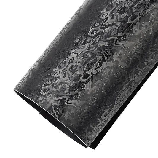 Black Cloud Pattern Forged Carbon Car Vinyl Wrap Matte Black Car Body Film