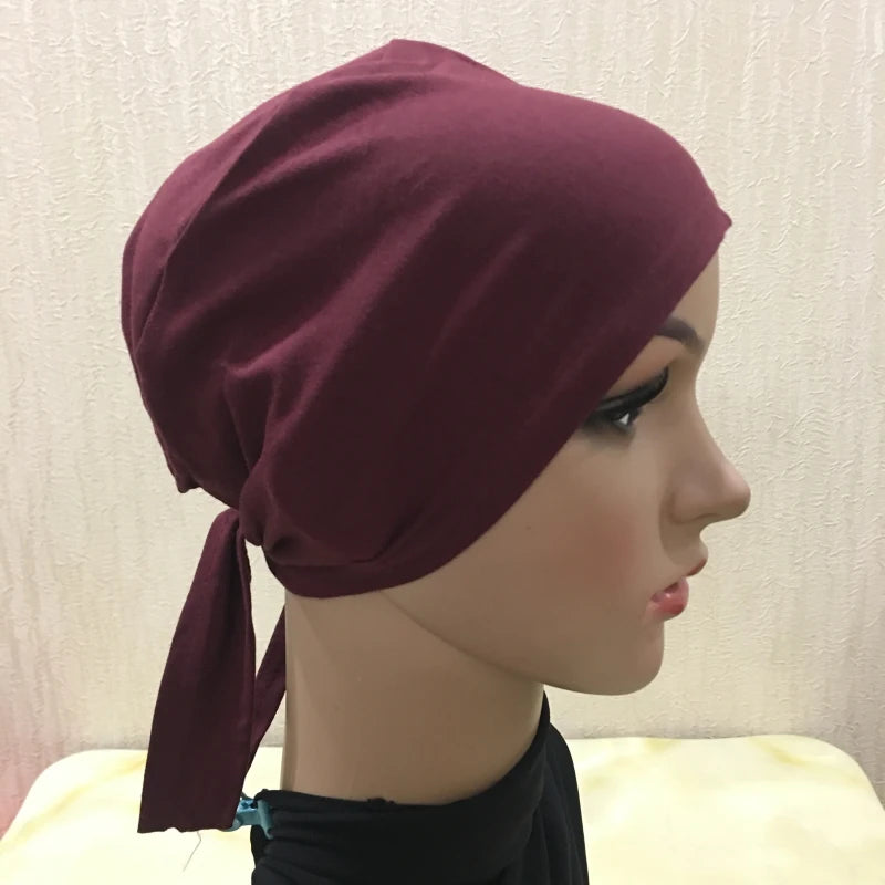 Soft Inner Muslim Women Hijab Cap Islamic Head Wear Hat Underscarf Cotton Hats Bonnet Turkish Scarves Arab Headdress India Caps