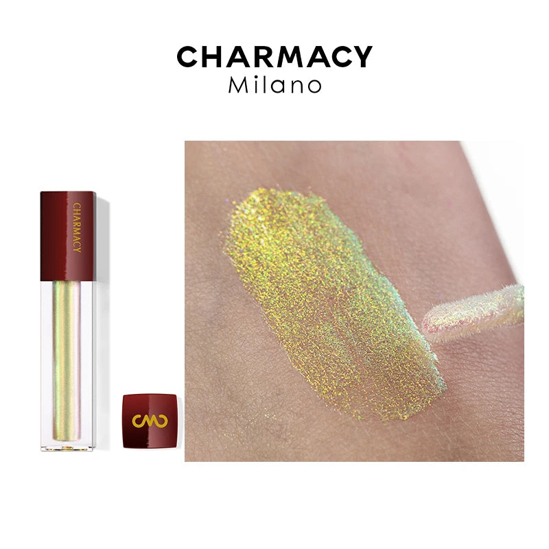 CHARMACY Diamond Lipgloss 3 Colors Chameleon Duochrome Shiny Lip Gloss with Sparkles Moisturizing Liquid Lipstick Beauty Makeup