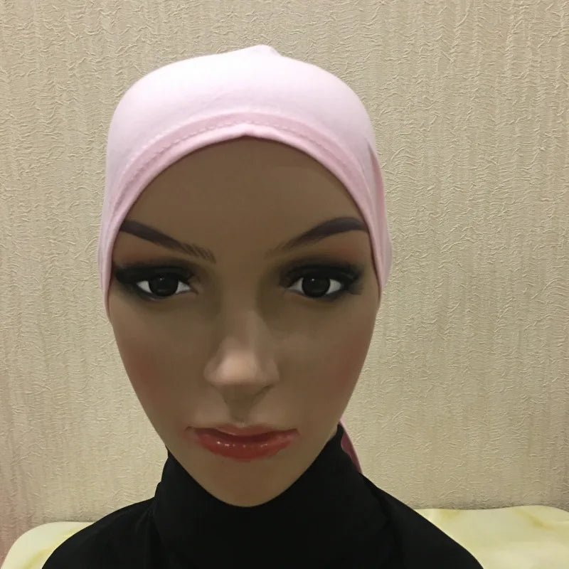 Soft Inner Muslim Women Hijab Cap Islamic Head Wear Hat Underscarf Cotton Hats Bonnet Turkish Scarves Arab Headdress India Caps