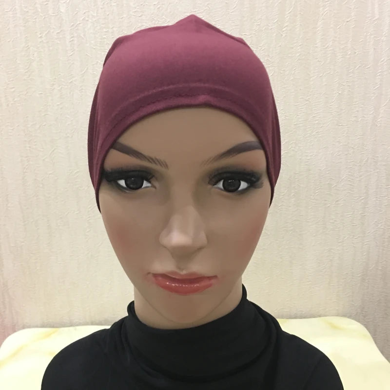 Soft Inner Muslim Women Hijab Cap Islamic Head Wear Hat Underscarf Cotton Hats Bonnet Turkish Scarves Arab Headdress India Caps