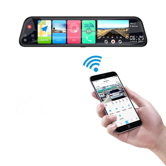 12" Car DVR Rearview Mirror 4G Android 8.1 Dash Cam Wifi GPS SIM Card Navigation ADAS 1080P Car Video Camera Recorder DVRS