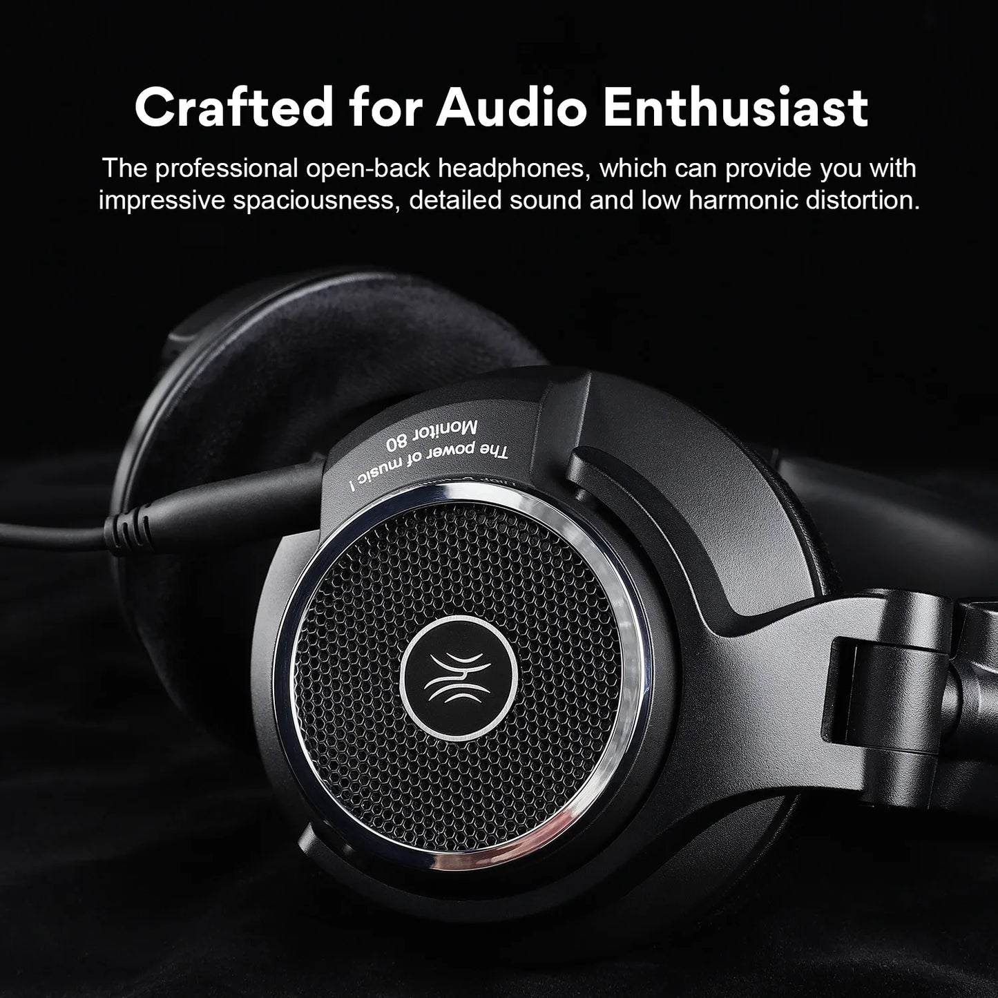 Oneodio Monitor 80 Open Back Headphones Wired Over Ear 250Ω Audiophile Headphones With Hi-Res Audio Professional Studio Headset