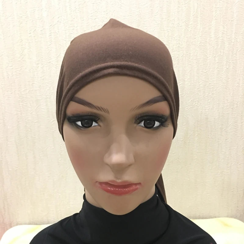 Soft Inner Muslim Women Hijab Cap Islamic Head Wear Hat Underscarf Cotton Hats Bonnet Turkish Scarves Arab Headdress India Caps
