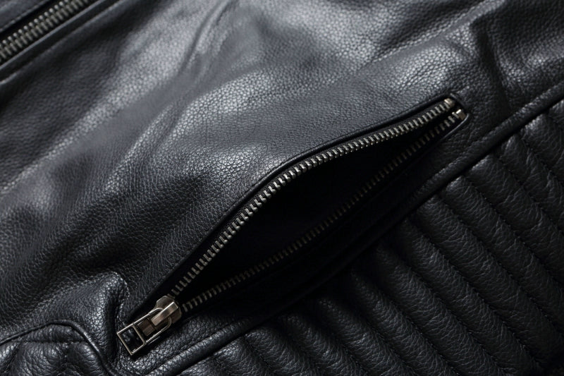 2024 New Style Autumn Winter First Layer Cowhide Leather Lapel Coat Men‘s Slim Short Youth Heavy Industry Motorcycle Jackets