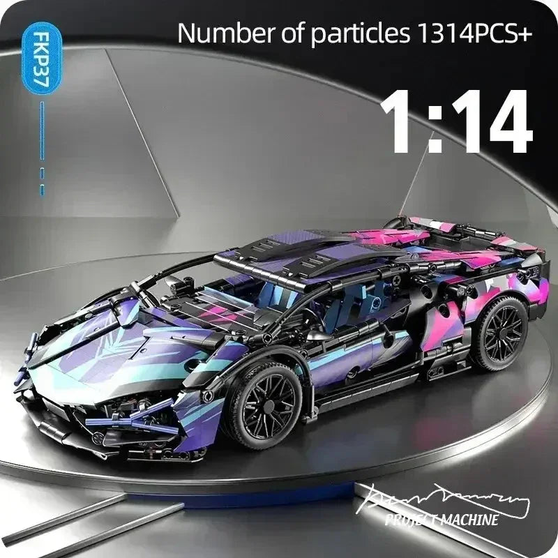 GrabliWorld NitroBuild™ Supercar – 1280PCS RC Block Set