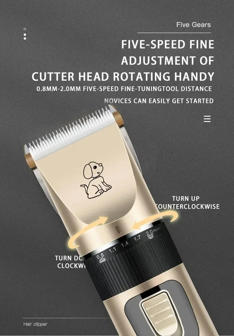Dog Clipper Dog Hair Clippers Grooming (Pet/Cat/Dog/Rabbit) Haircut Trimmer Shaver Set Pets Cordless Rechargeable Professional