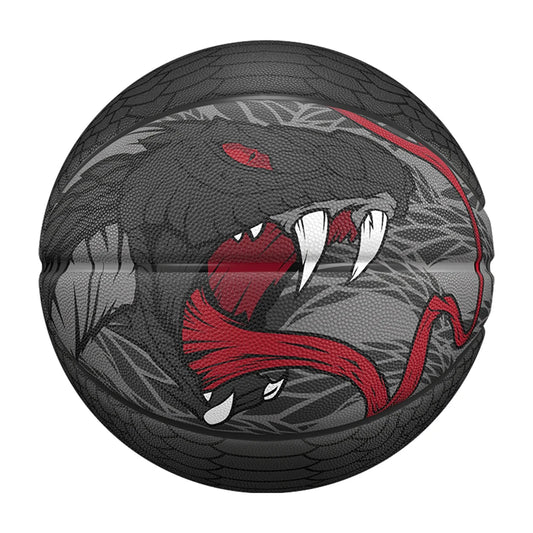 Black Basketball Size 7 Dendroaspis Polylepis Official Basketball with Pump Needle Net 3 Layers Outdoor Training Ball