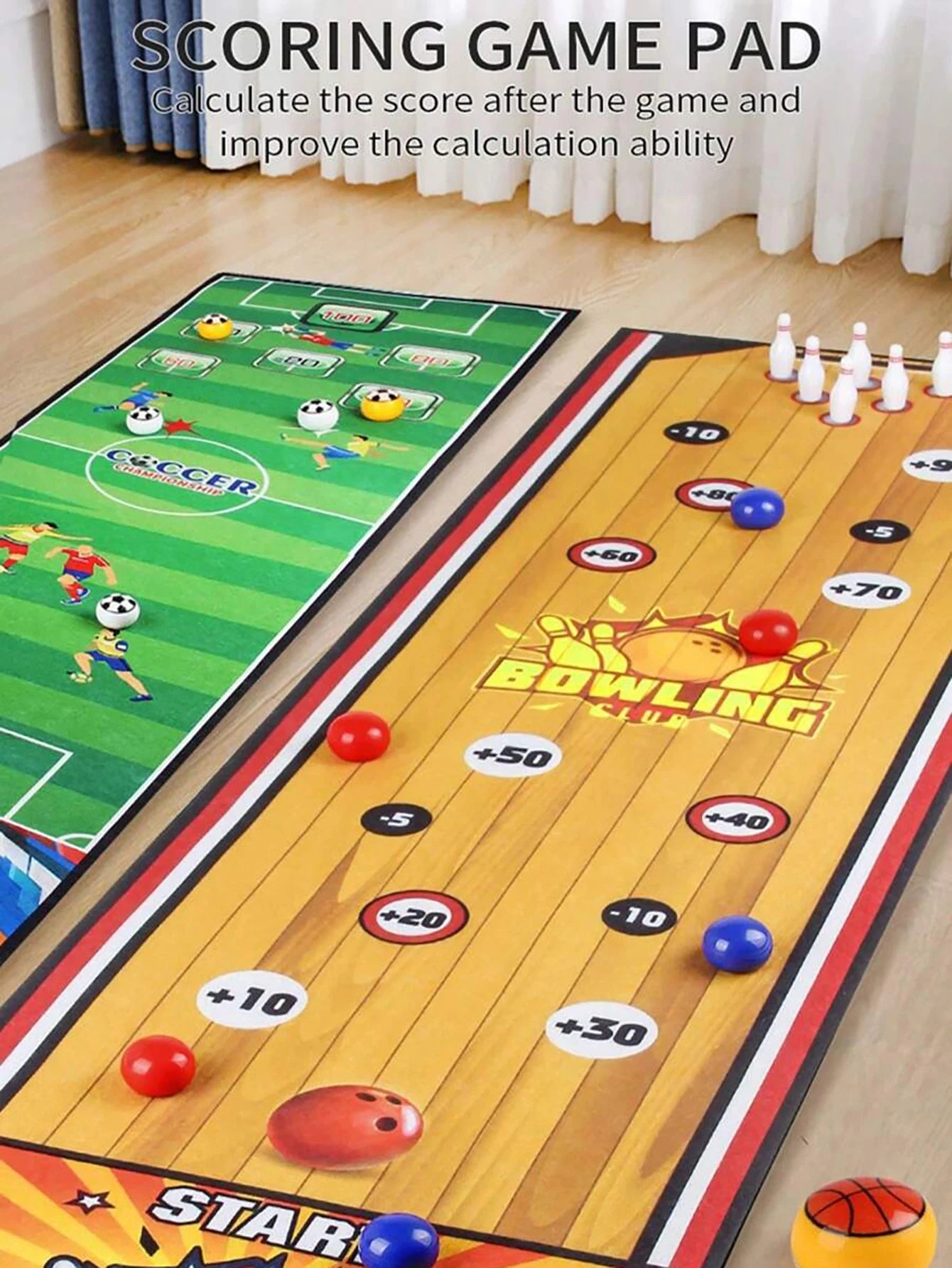 Portable Children Interactive Social Board Games Curling Soccer Bowling Table Games Mat Family Friend Party Fun Indoor Sport Toy