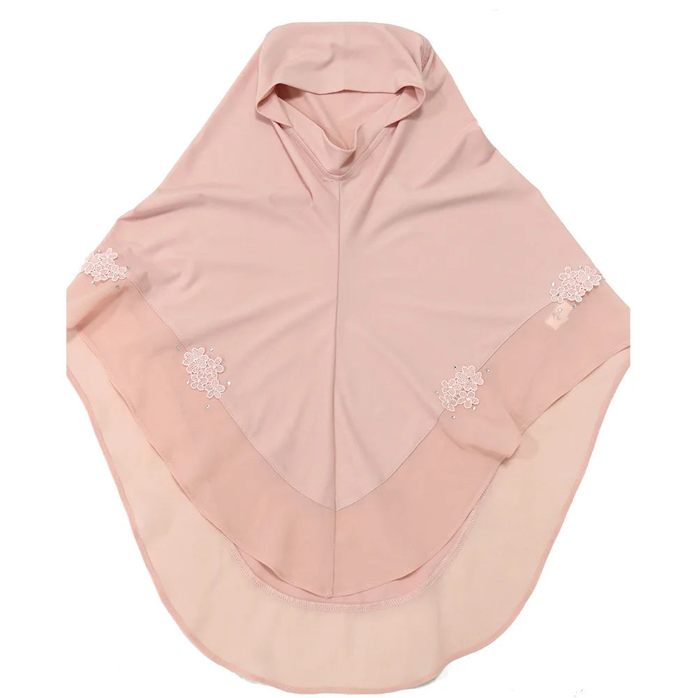 Elegant Instant Hijab Headwrap for Muslim Women Hijab Shawl Islamic Scarves Easy to Wear Ramadan Eid Arab Hijab Turban Cap