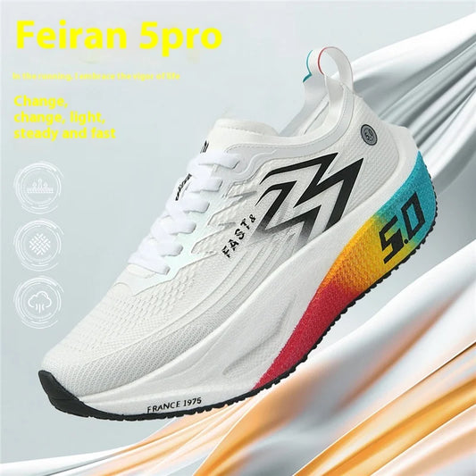 Men's Sports Shoes Cushioning Non-Slip Flat Wear Resistant Sneakers Mesh Breathable Platform Soft Running Shoes for Man