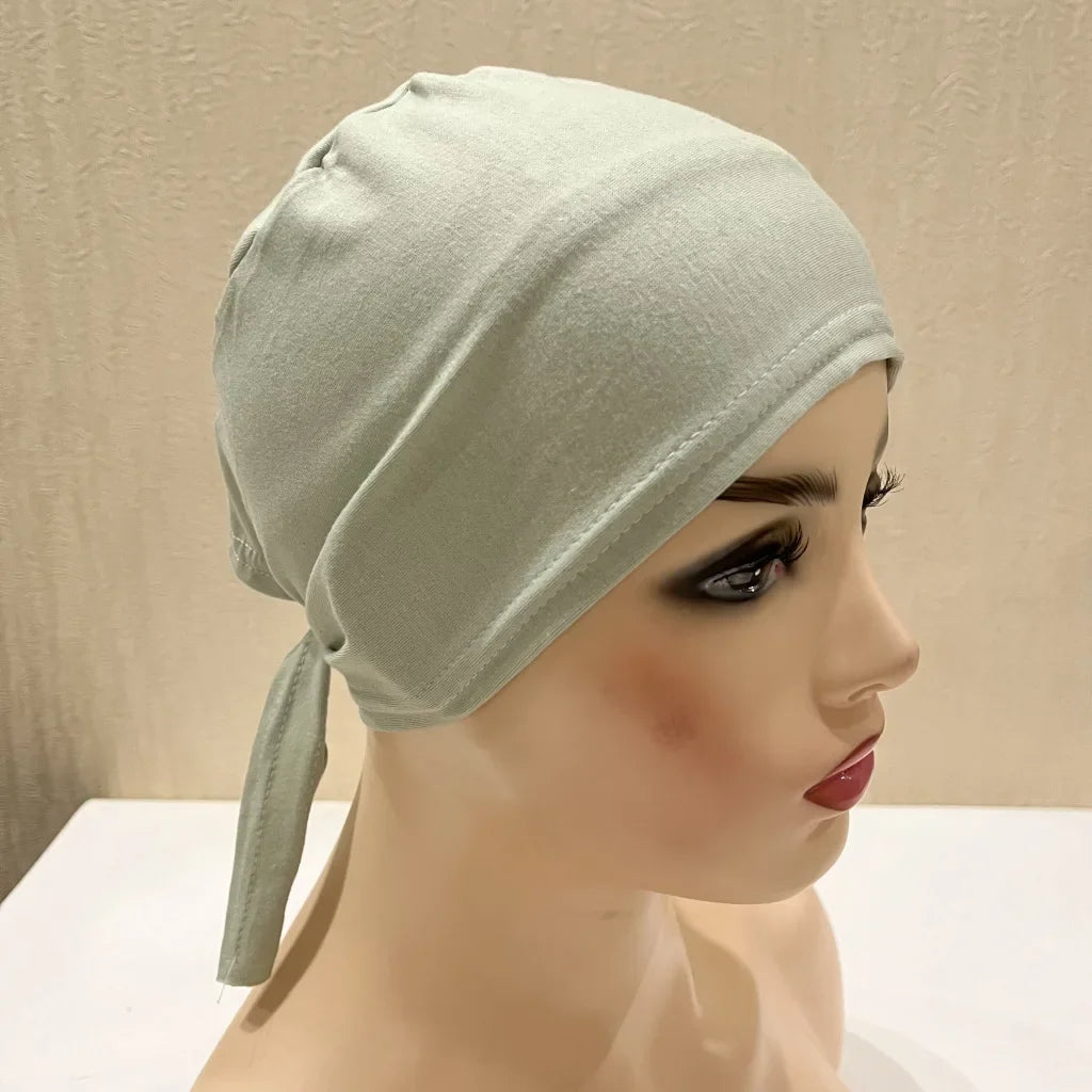 Soft Inner Muslim Women Hijab Cap Islamic Head Wear Hat Underscarf Cotton Hats Bonnet Turkish Scarves Arab Headdress India Caps