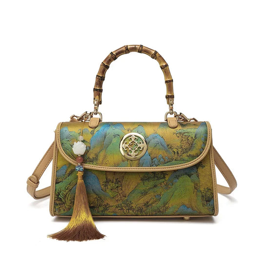 1PCS Chinese style Women's Bag New Light Luxury Atmospheric High-end Handbag Large Capacity Single-Shoulder Crossbody Bag
