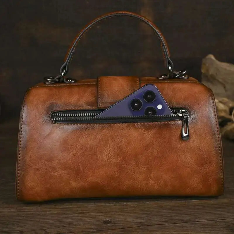 MOTAORA Vintage Embossed Handmade Designer Women's Leather Shoulder & Crossbody Bag Luxury Female Purse 2025 NEW