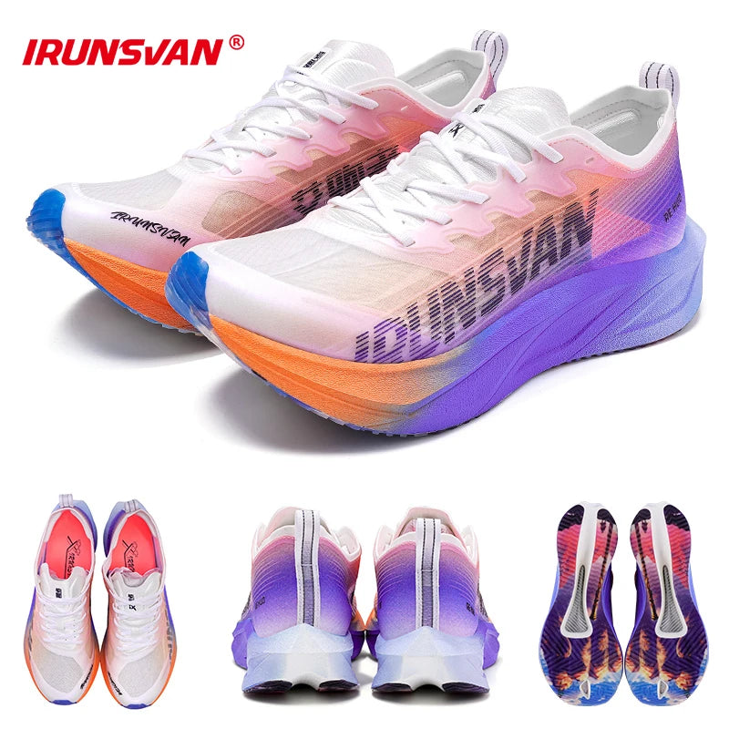 حذاء رياضي IRUNSVAN HEAT 2.0 من ألواح الكربون لسباقات الماراثون والجري الاحترافي للرجال، حذاء رياضي للتدريب الرياضي