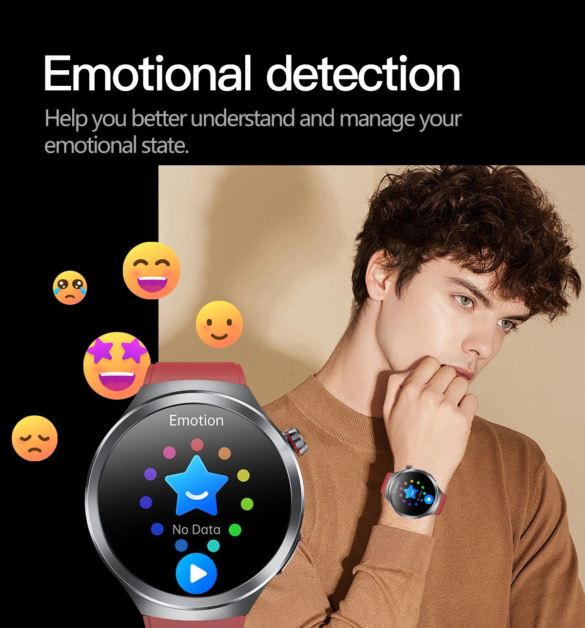 LIGE 2025 Men's ECG Smart Watch 1.73” AMOLED Screen Emotional Fatigue Monitoring NFC Access Control Fitness Tracker Watch